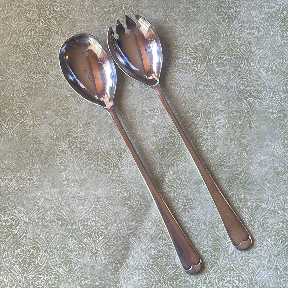 EPNS Sheffield England Salad Server Set